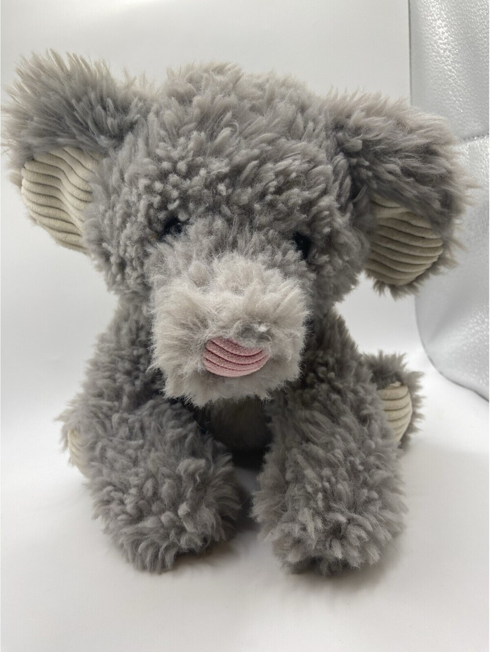 Fiesta toys grey elephant scruffy plush 10” cuddly safari -zoo animal